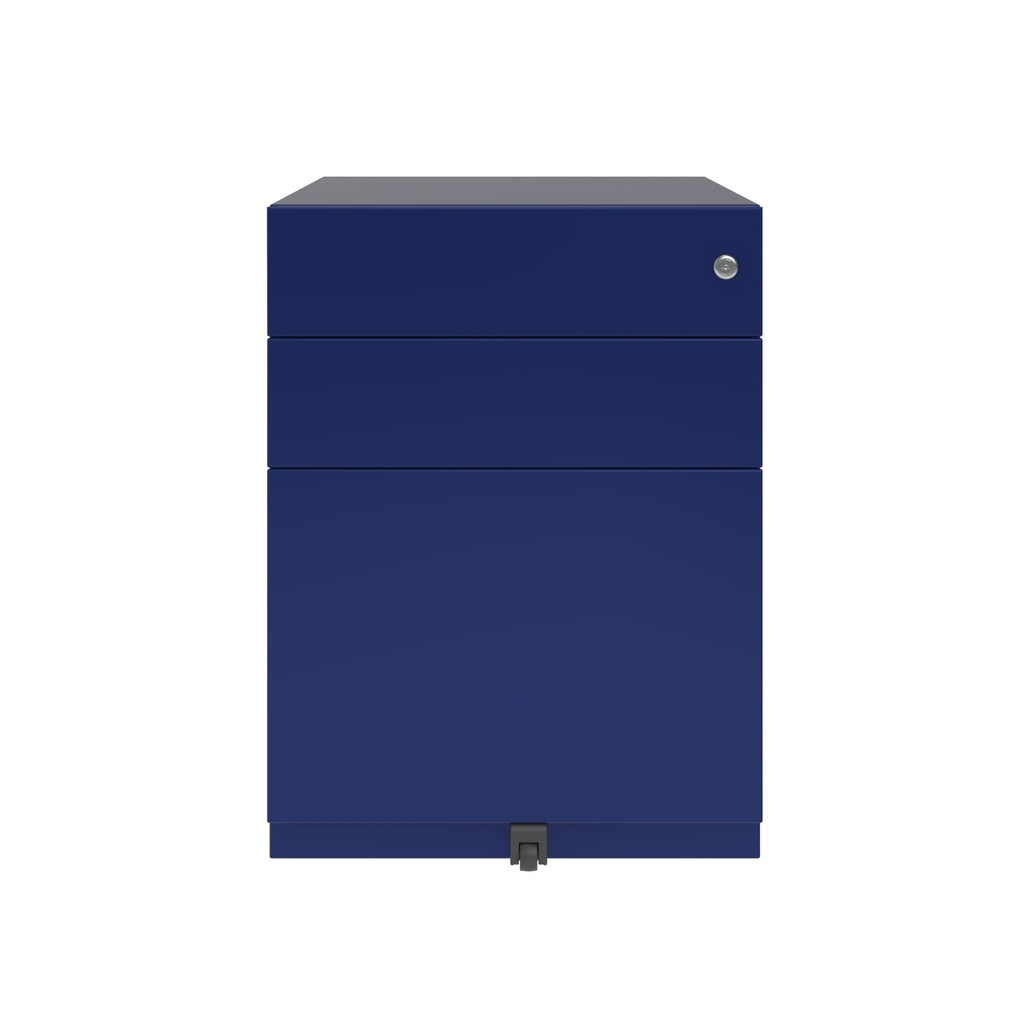 Cajonera móvil Bisley Note con 1 cajón personal y 1 de archivo en color azul oscuro