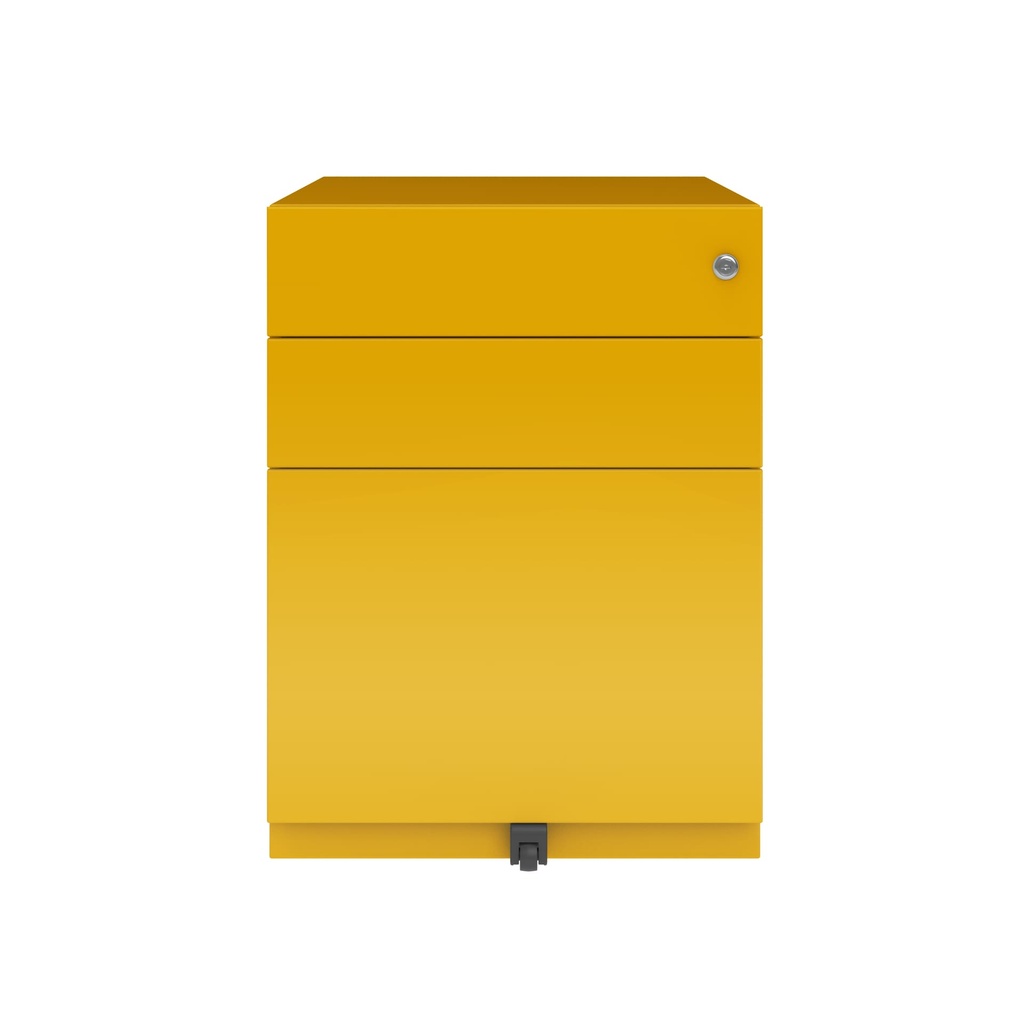 Cajonera móvil Bisley Note con 1 cajón personal y 1 de archivo en color amarillo girasol