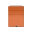 Cajonera móvil Bisley Note con 1 cajón personal y 1 de archivo en color naranja