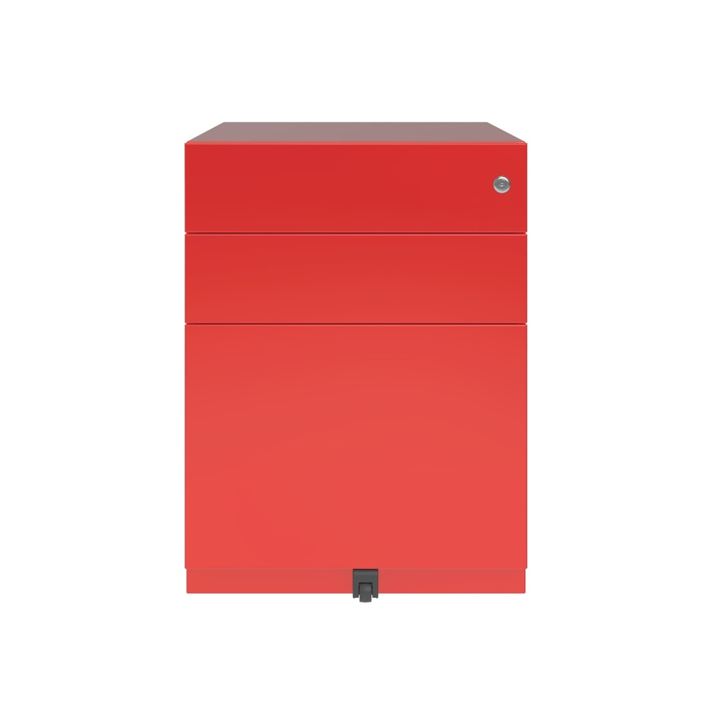 Cajonera móvil Bisley Note con 1 cajón personal y 1 de archivo en color rojo carmesí