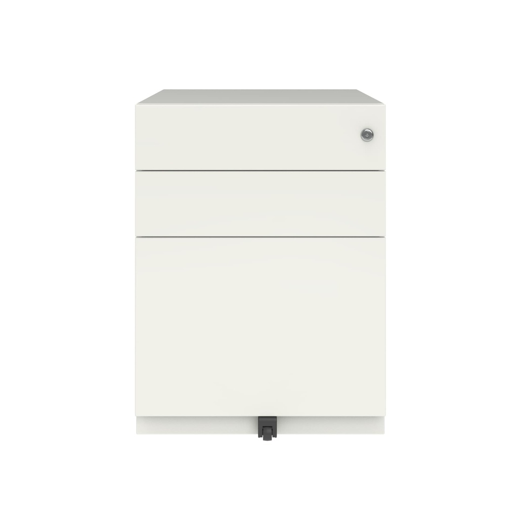 Cajonera móvil Bisley Note con 1 cajón personal y 1 de archivo en color blanco tiza