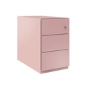 Cajonera móvil Bisley Note con 1 cajón personal y 1 de archivo en color rosa palo