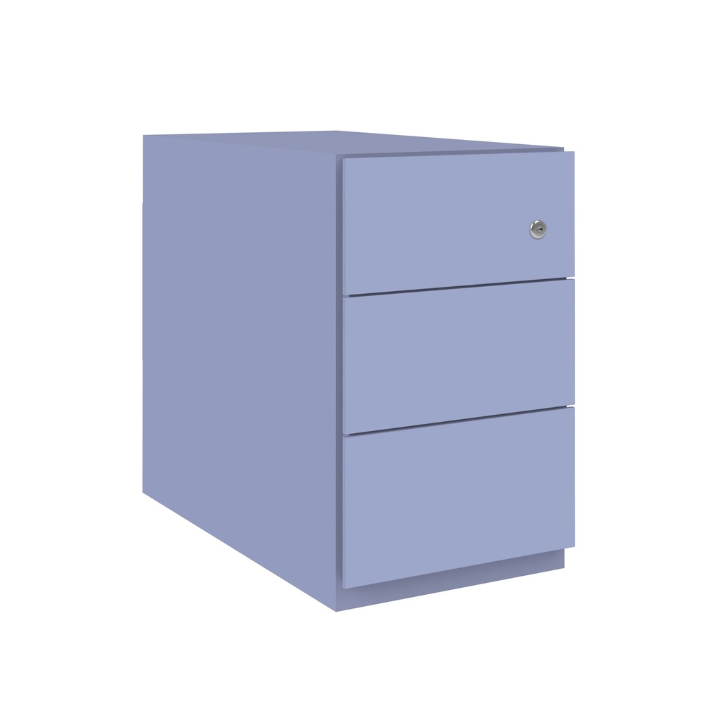 Cajonera móvil Bisley Note con 1 cajón personal y 1 de archivo en color malva morado