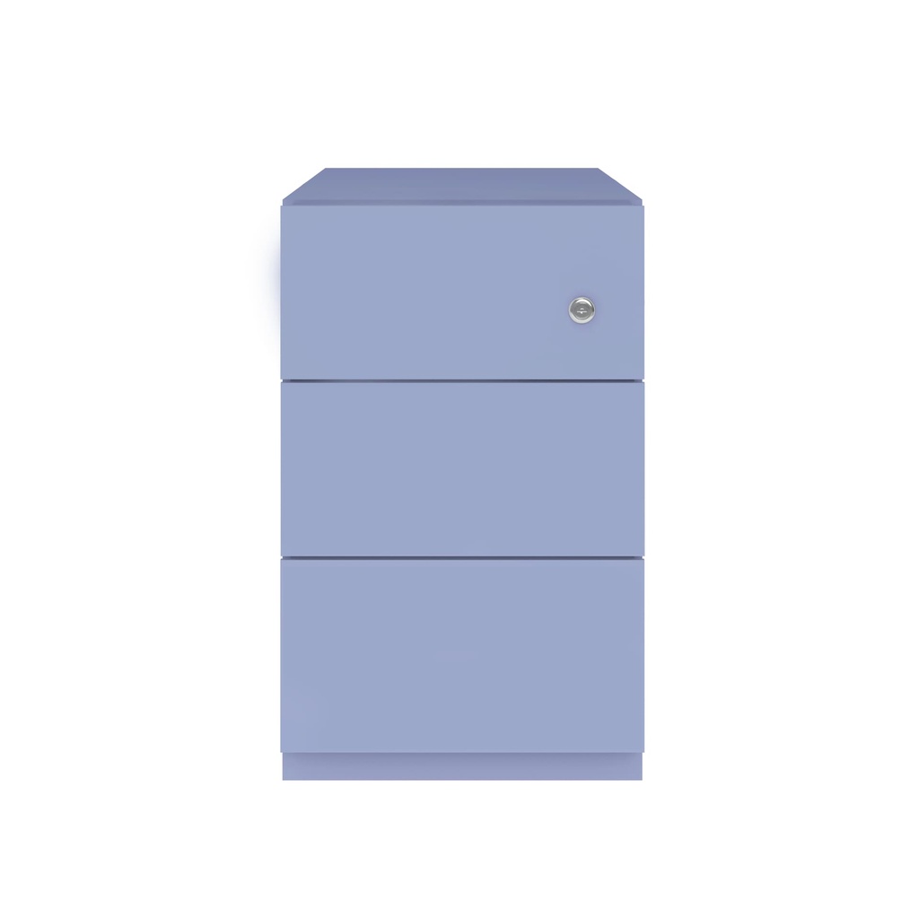 Cajonera móvil Bisley Note con 1 cajón personal y 1 de archivo en color lila violeta