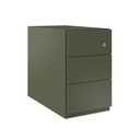Cajonera móvil Bisley Note con 1 cajón personal y 1 de archivo en color verde oscuro