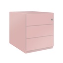 Cajonera móvil Bisley Note con 1 cajón personal y 1 de archivo en color rosa palo