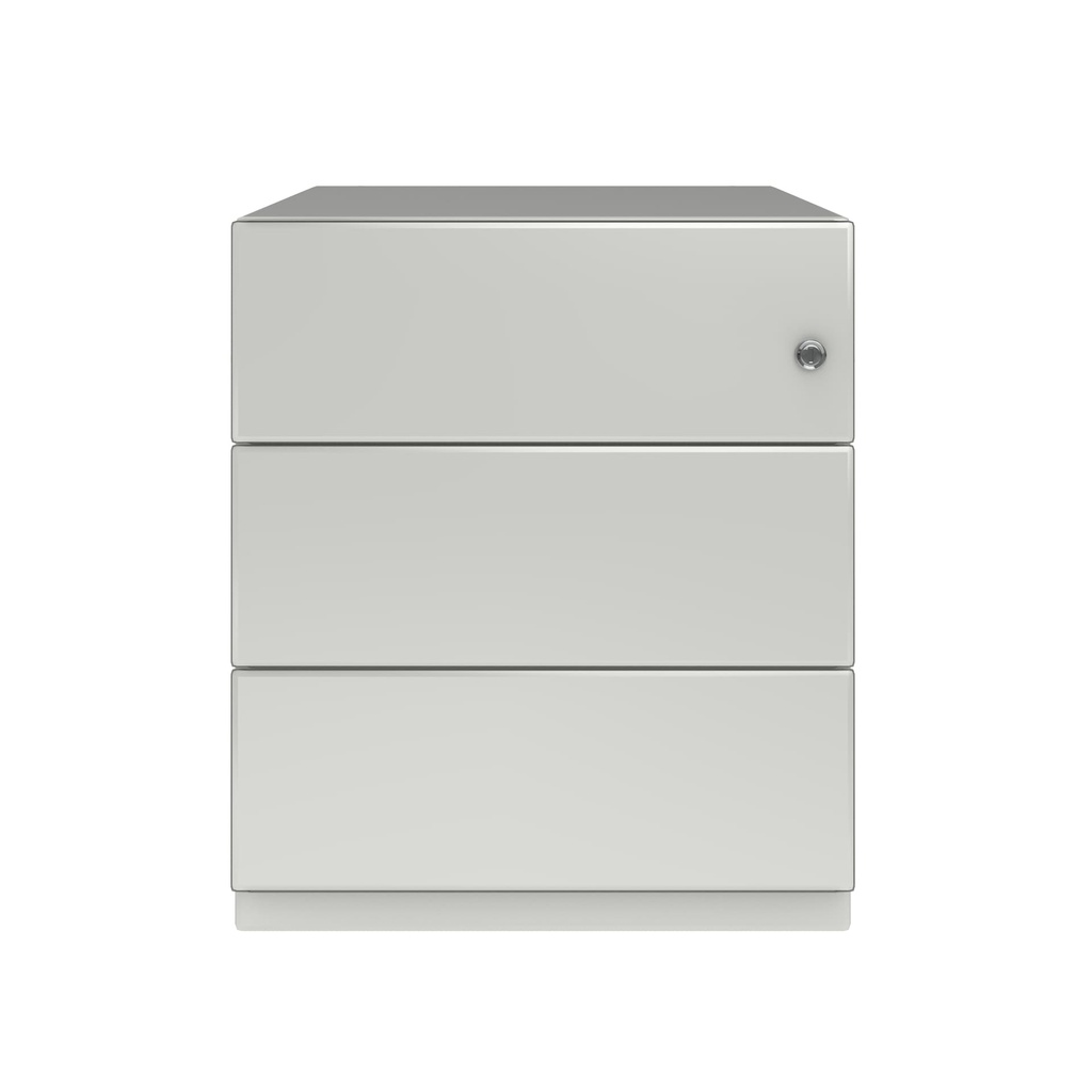 Cajonera móvil Bisley Note con 1 cajón personal y 1 de archivo en color ultrablanco