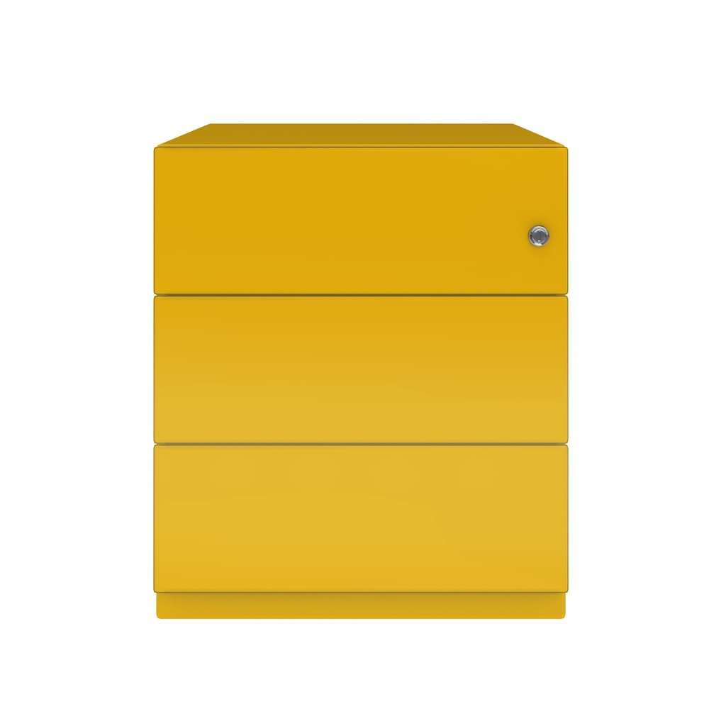 Cajonera móvil Bisley Note con 1 cajón personal y 1 de archivo en color amarillo girasol