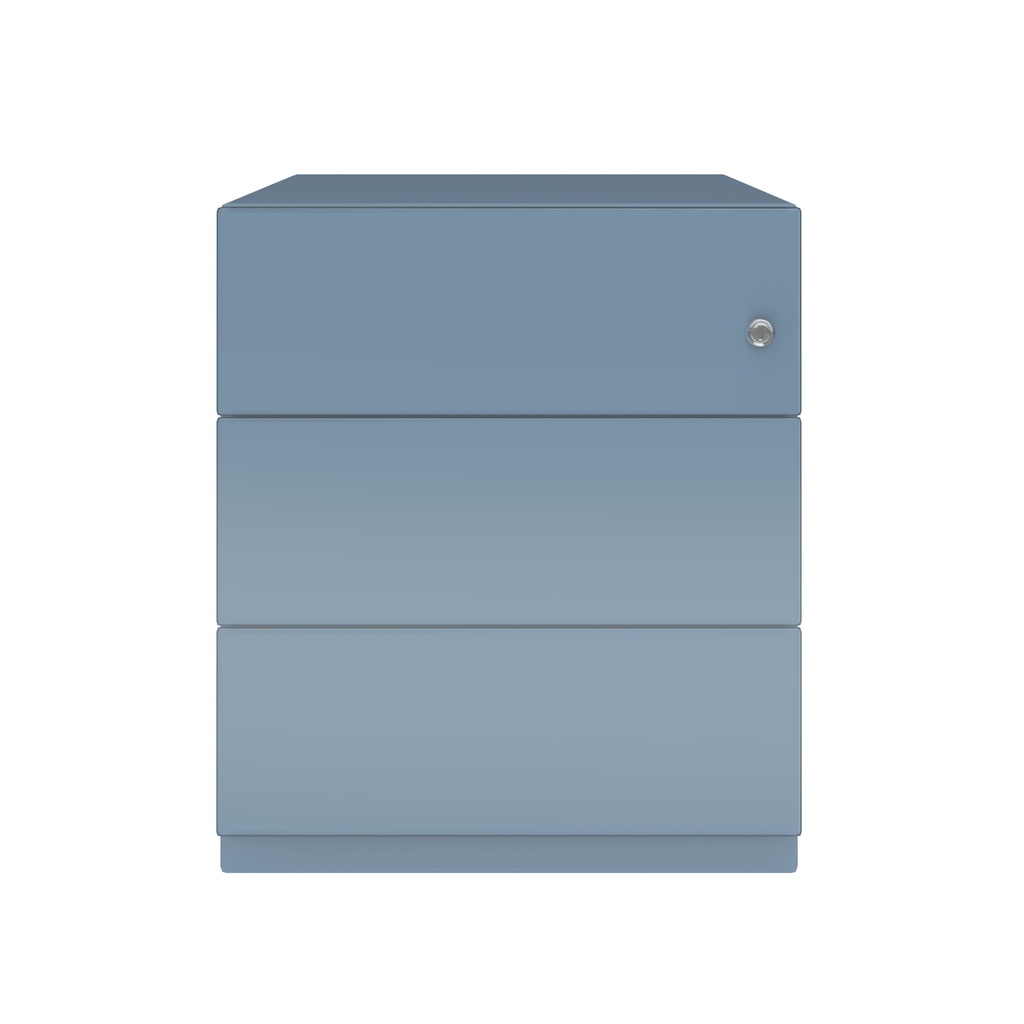 Cajonera móvil Bisley Note con 1 cajón personal y 1 de archivo en color azul claro