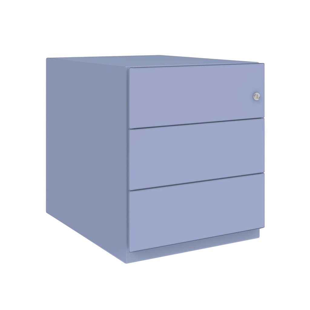 Cajonera móvil Bisley Note con 1 cajón personal y 1 de archivo en color malva morado
