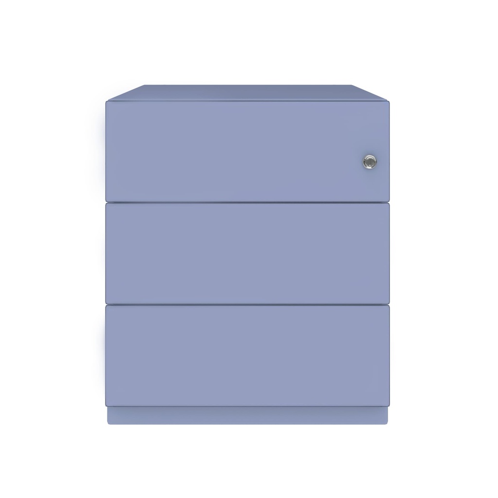 Cajonera móvil Bisley Note con 1 cajón personal y 1 de archivo en color lila violeta