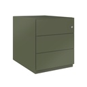 Cajonera móvil Bisley Note con 1 cajón personal y 1 de archivo en color verde oscuro