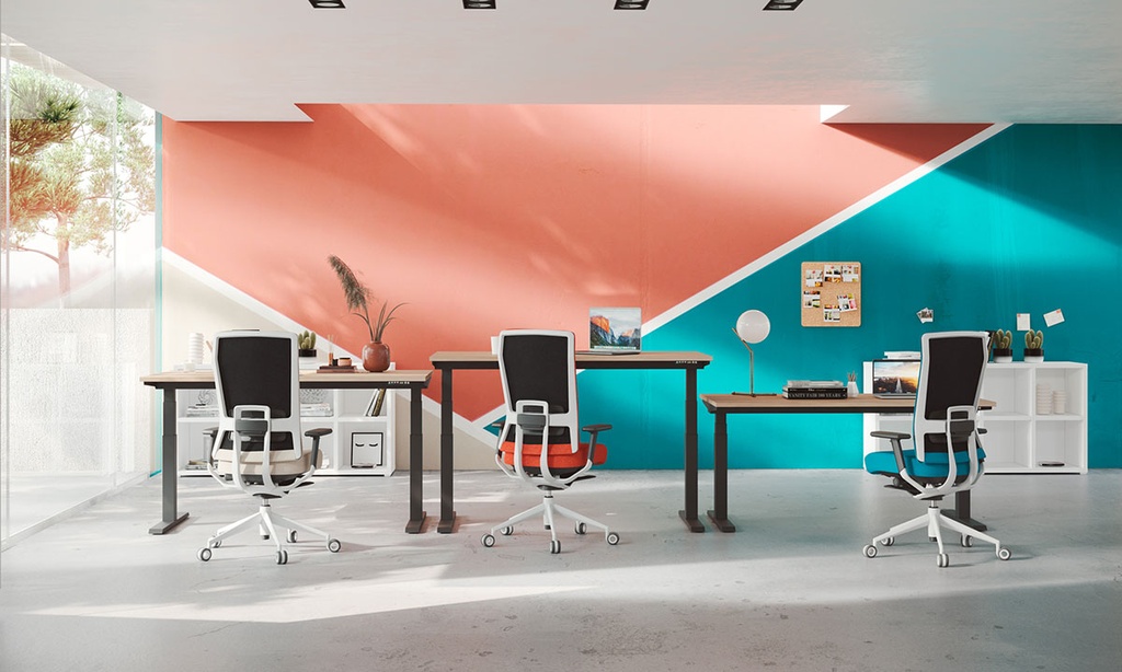 Silla TNK-Flex con respaldo alto tapizado en colores