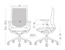 Medidas de la silla TNK 50 tapizada