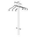 Perchero metálico para colgar ropa blanco de pie