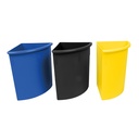 Cubetas de colores para papeleras de reciclaje cilíndricas