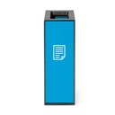 Papelera de diseño en color verde para reciclar papel y cartón