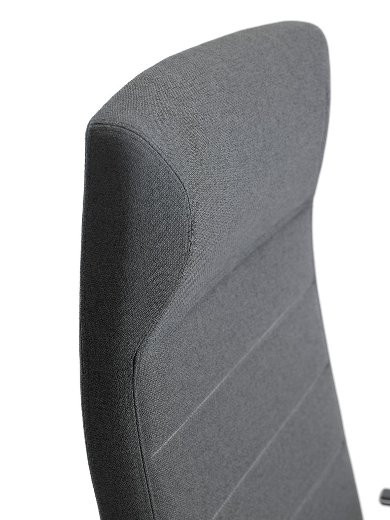 Cabecero del sillón Cron Sport con respaldo alto tapizado en gris