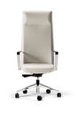Sillón Cron Sport con respaldo alto tapizado en blanco