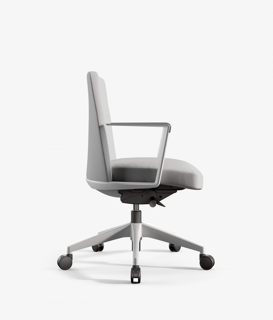 Sillón Cron Sport con respaldo bajo tapizado en gris