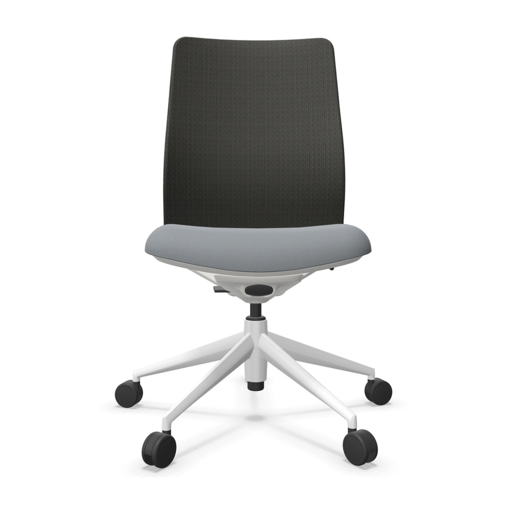 Silla de oficina con malla ergonómica A+S Work con asiento gris