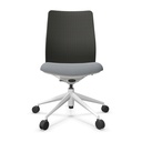 Silla de oficina con malla ergonómica A+S Work con asiento gris