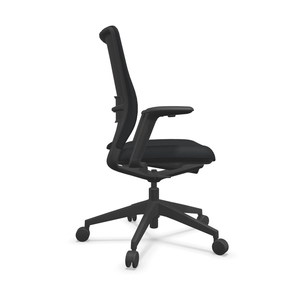 Silla ergonómica de oficina A+S Work de color negro para entrega rápida