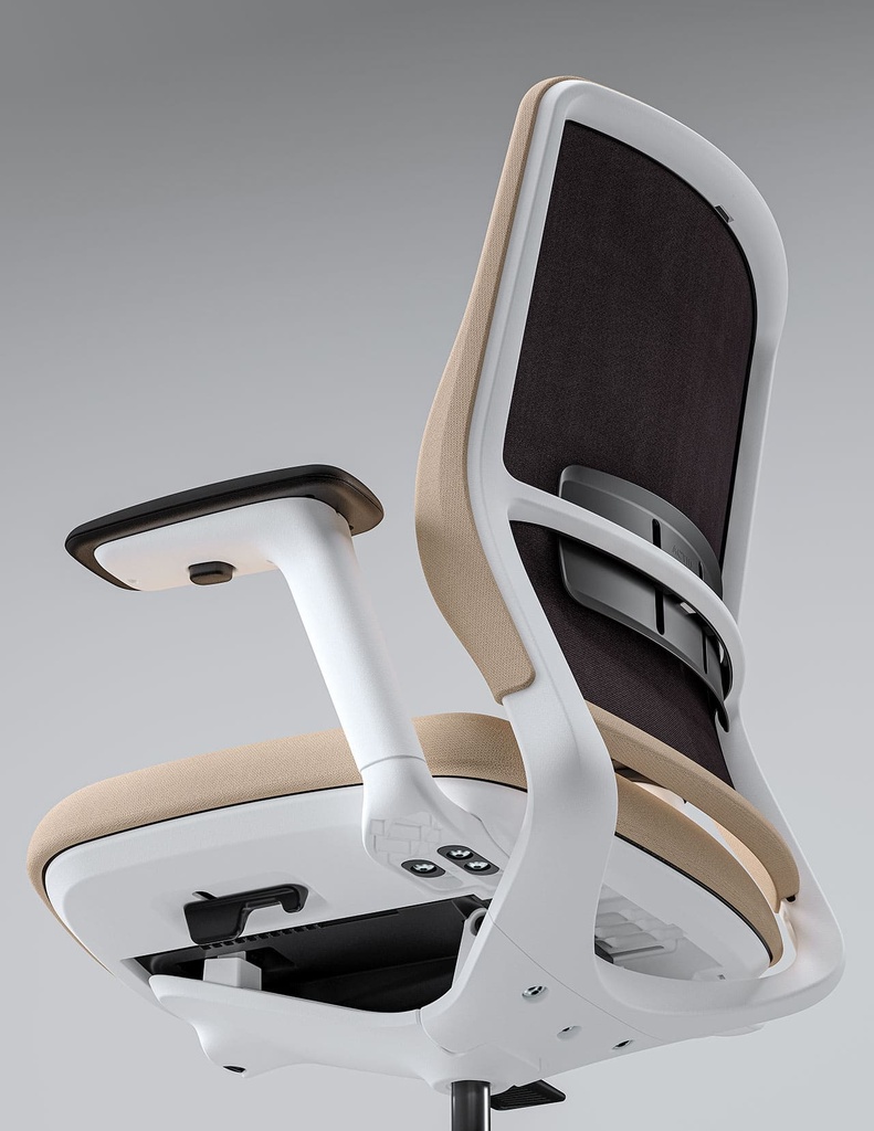 Silla ergonómica de oficina A+S Work con estructura blanca
