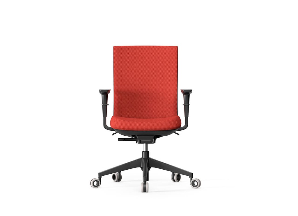Silla de oficina Stay tapizada en naranja