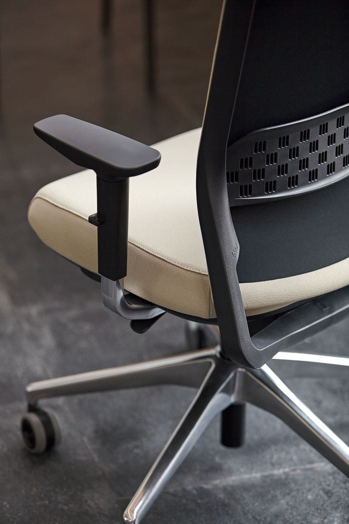 Cabecero de la silla de oficina Stay tapizado en beige