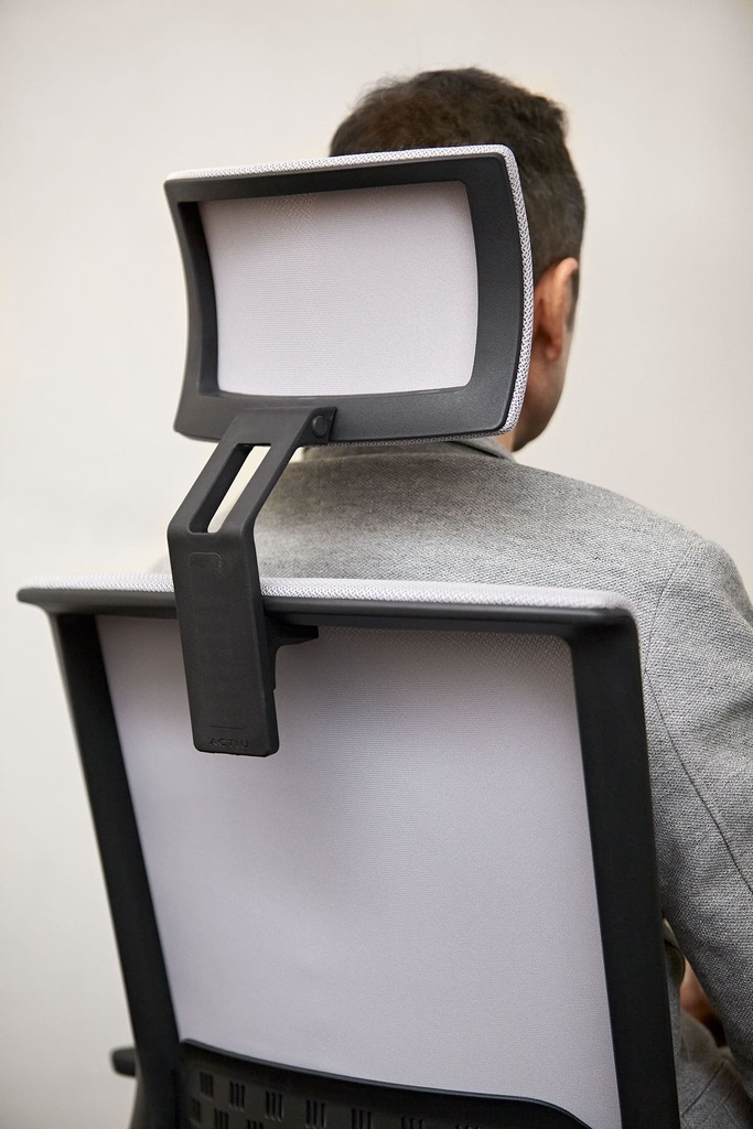 Cabecero de la silla de oficina Stay tapizado en gris