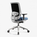 Silla ergonómica de oficina blanca con tapizado azul para envío rápido Trim de Actiu