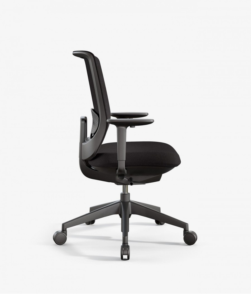 Silla ergonómica negra Trim de Actiu con respaldo de altura regulable para envío rápido