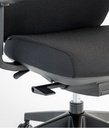 Base y asiento de la silla ergonómica negra Trim de Actiu con respaldo de altura regulable para envío rápido