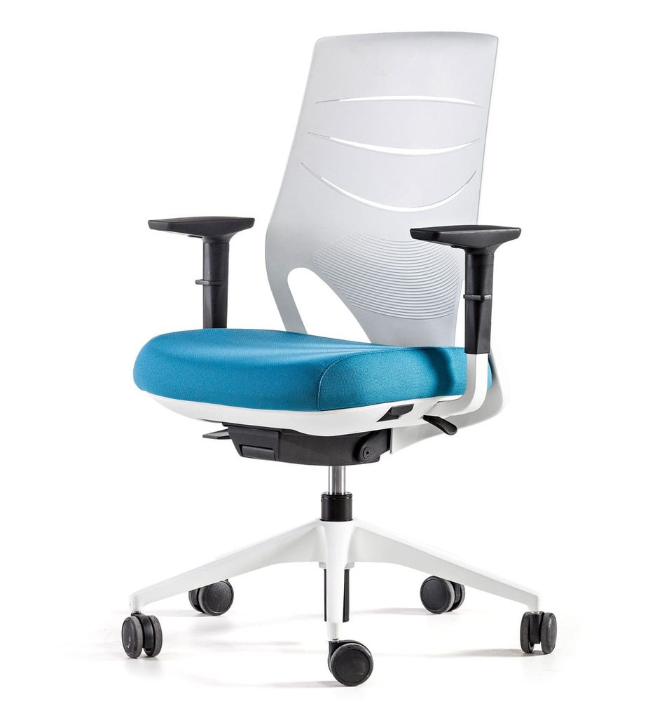 Silla Efit 40 con respaldo alto y asiento azul
