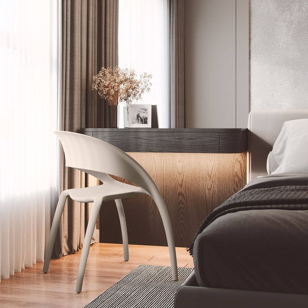 Silla de diseño Actiu Bee en dormitorio