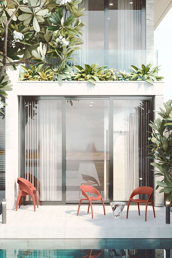 Silla de diseño Actiu Bee en piscina