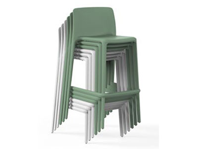 Taburete alto Fluit apilable