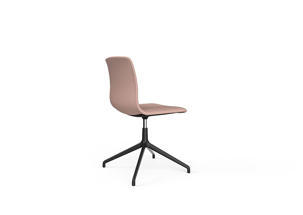 Silla Noom 50 con base giratoria negra y tapizado rosa