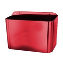 Papelera metálica de pared roja