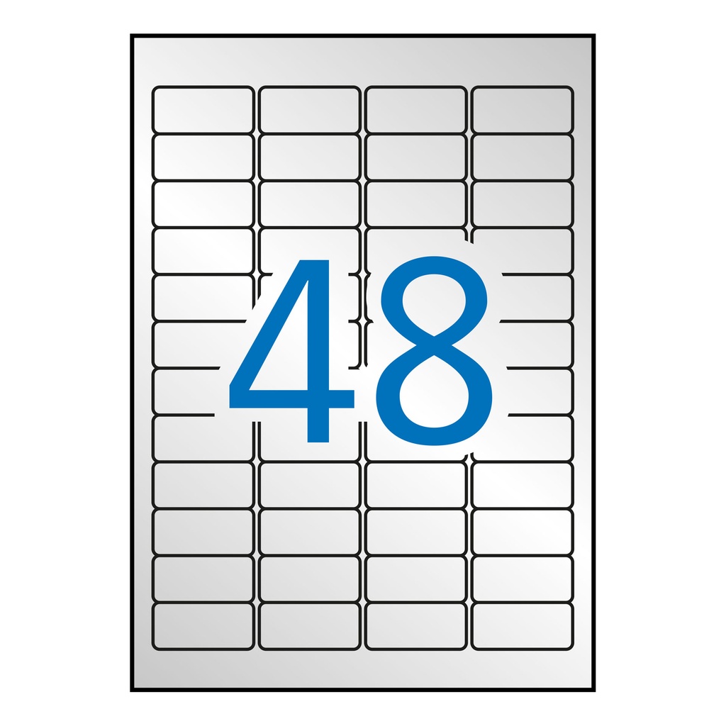 Etiquetas adhesivas A4 45,7 x 21,2 mm Apli 12112 – Pack de 20 Hojas A4 de Etiquetas Blancas Impermeables