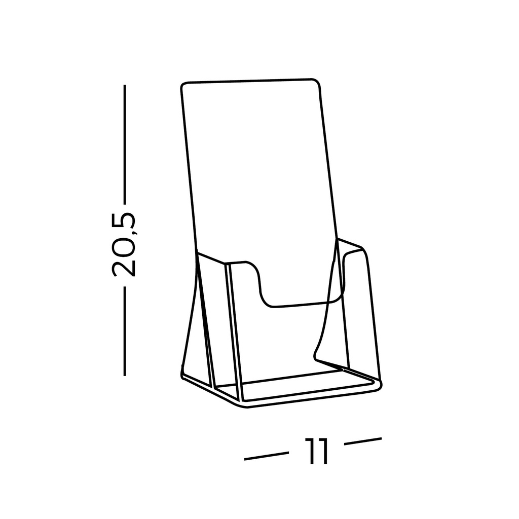 Expositor de metacrilato para trípticos