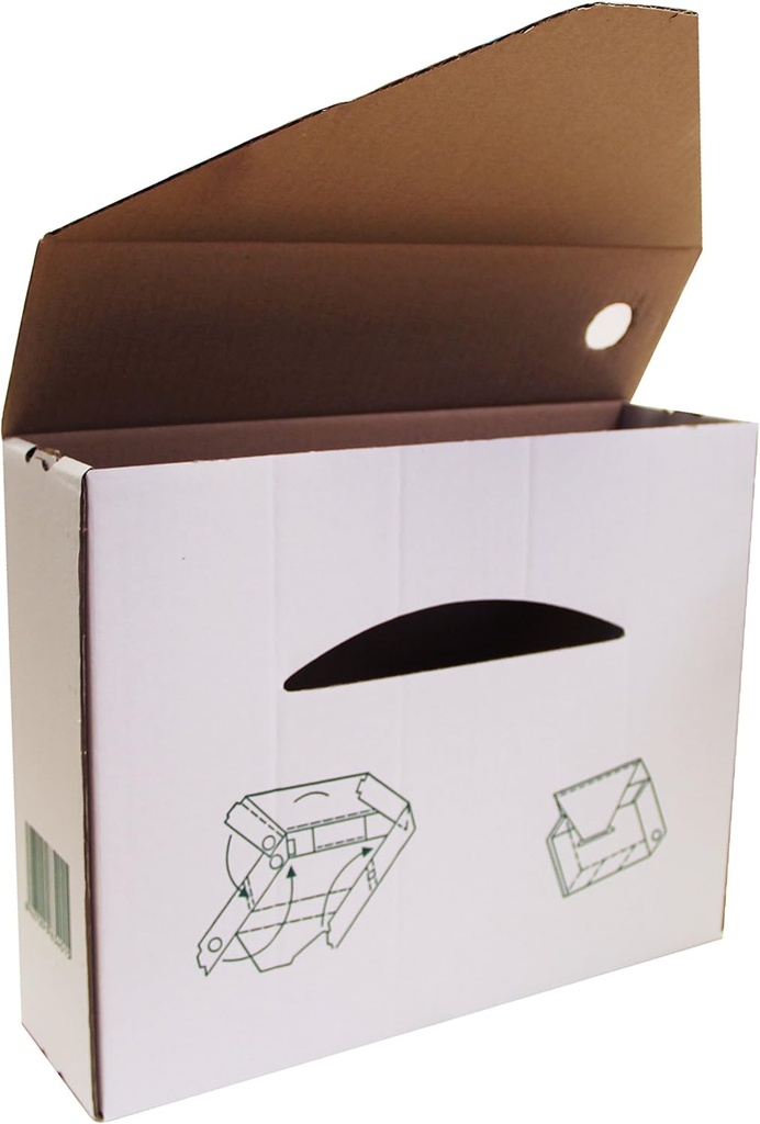 Caja de archivo definitivo cartón A4 Elba blanca