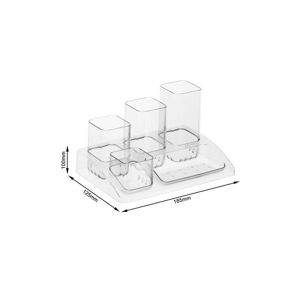 Organizador sobremesa transparente Offisys Rotho