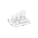 Organizador sobremesa transparente Offisys Rotho