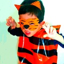 Disfraz infantil de tigre con bolsa