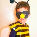 Disfraz de abeja o avispa con bolsa
