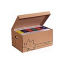 Caja contenedor para archivadores con tapa Nature Box