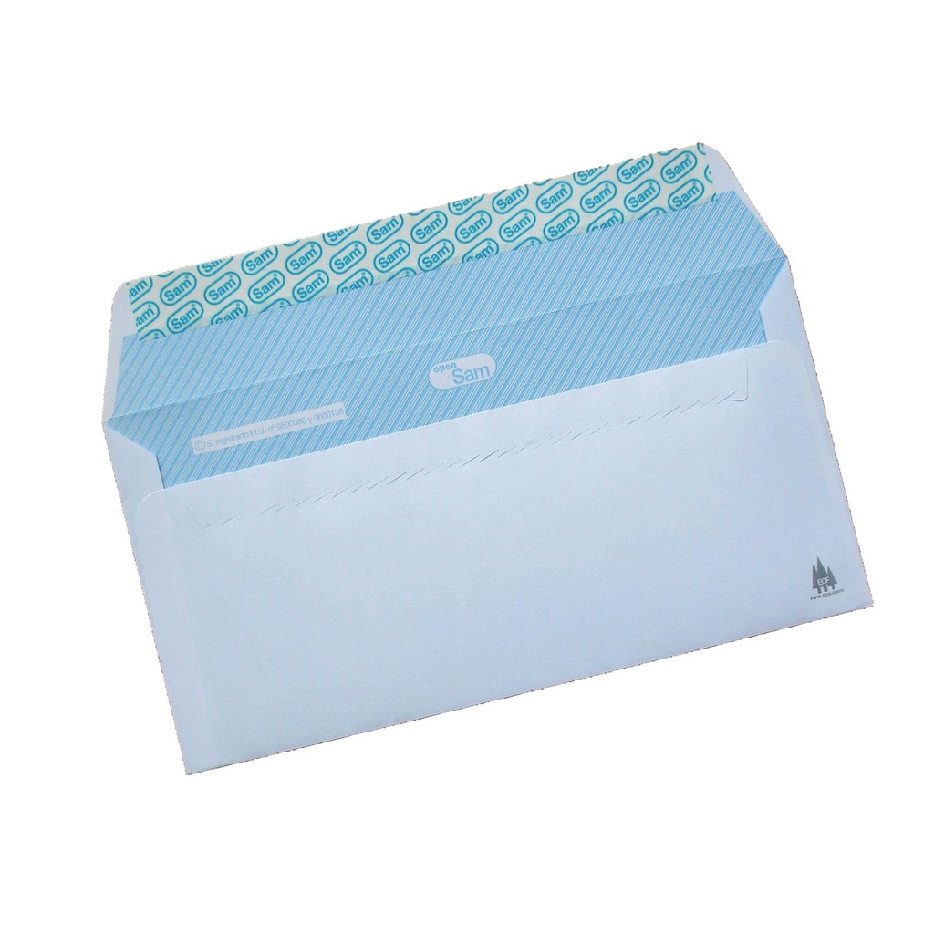 Sobre blanco 110 x 220 mm Sam (Caja 500 unidades)