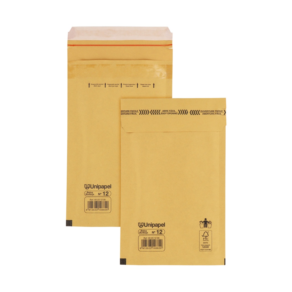 10 bolsas acolchada para envíos con acabado kraft